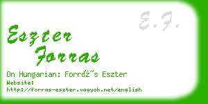 eszter forras business card